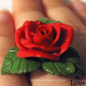 Авторское кольцо с розой и каплями росы от Love Angel 