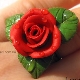 Необычное кольцо ручной работы в виде розы с росой Love Angel