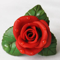 Необычное кольцо «Роза в росе» 